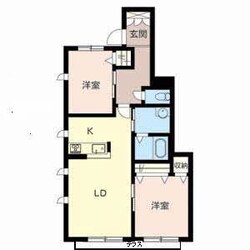 英賀保駅 徒歩5分 2階の物件間取画像